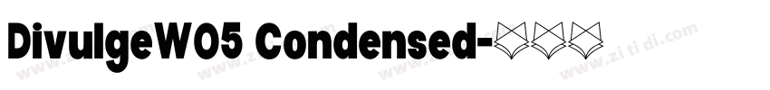 DivulgeW05 Condensed字体转换